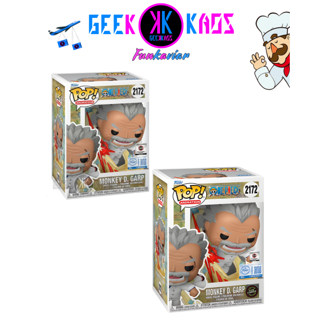 FUNKO POP! - ONE PIECE - MONKEY D. GARP 2172 CHALICE PRERELEASE STICKER) ( bundle Regular + chase)