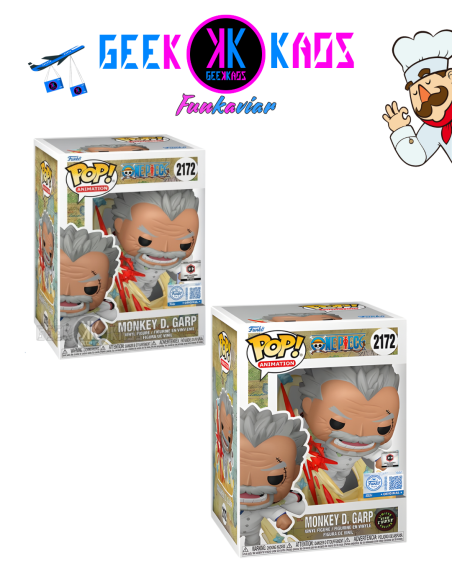 FUNKO POP! - ONE PIECE - MONKEY D. GARP 2172 CHALICE PRERELEASE STICKER) ( bundle Regular + chase)