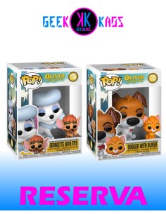 2-PACK - FUNKO POP! - OLIVER & COMPANY - DODGER WITH OLIVER 1705, GEORGETE WITH TITO 1706