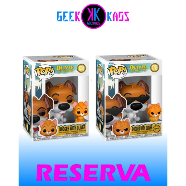 FUNKO POP! - OLIVER & COMPANY - DODGER WITH OLIVER 1705 (BUNDLE)