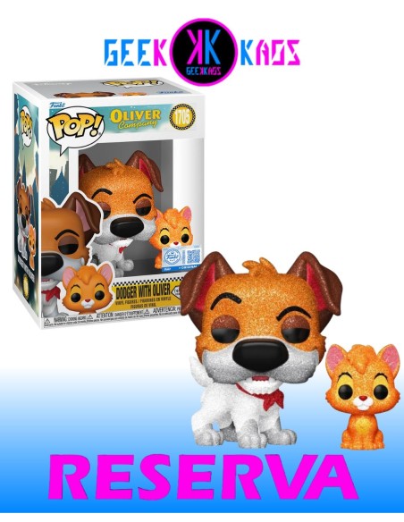 FUNKO POP! - OLIVER & COMPANY - DODGER WITH OLIVER 1705 (SE) (DIAMOND)