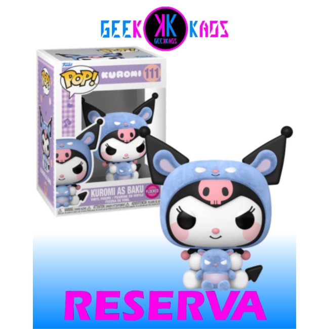 copia de FUNKO POP! - KUROMI - KUROMI AS BAKU 111 (FLOCKED)