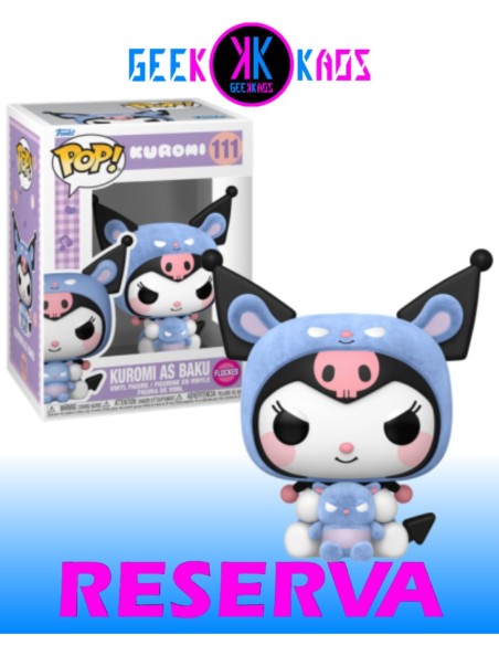 FUNKO POP! - KUROMI - KUROMI AS BAKU 111 (FLOCKED)