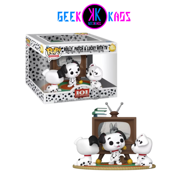 FUNKO POP! MOMENT - 101 DALMATIANS - ROLLY, PATCH & LUCKY WITH TV 1664