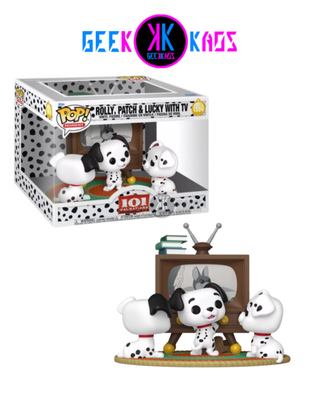 FUNKO POP! MOMENT - 101 DALMATIANS - ROLLY, PATCH & LUCKY WITH TV 1664