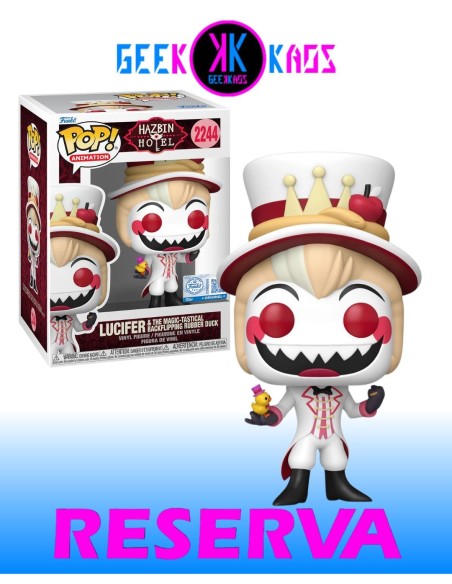 FUNKO POP! - HAZBIN HOTEL - LUCIFER & THE MAGIC-TASTICAL BLACKFLIPPING RUBBER DUCK 2244 (SE)