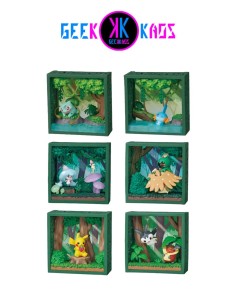 FIGURA RE-MENT - POKEMON - POCKET MONSTER FRAME DEEP GREEN FOREST (MYSTERY)