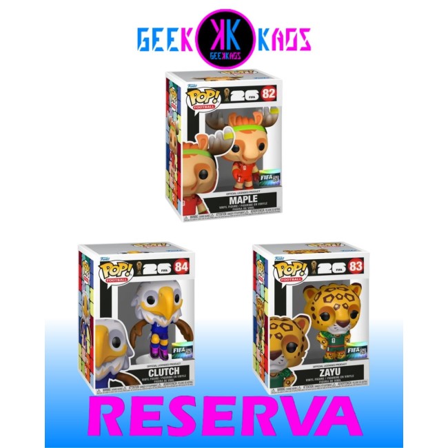 3-PACK - FUNKO POP! - FIFA WORLD CUP 2026 - MAPLE 82, ZAYU 83, CLUTCH 84