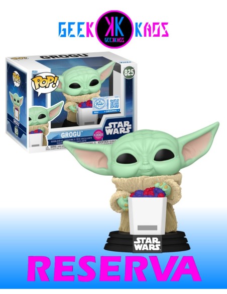 FUNKO POP! - STAR WARS -  GROGU 825 (SE) (FLOCKED)