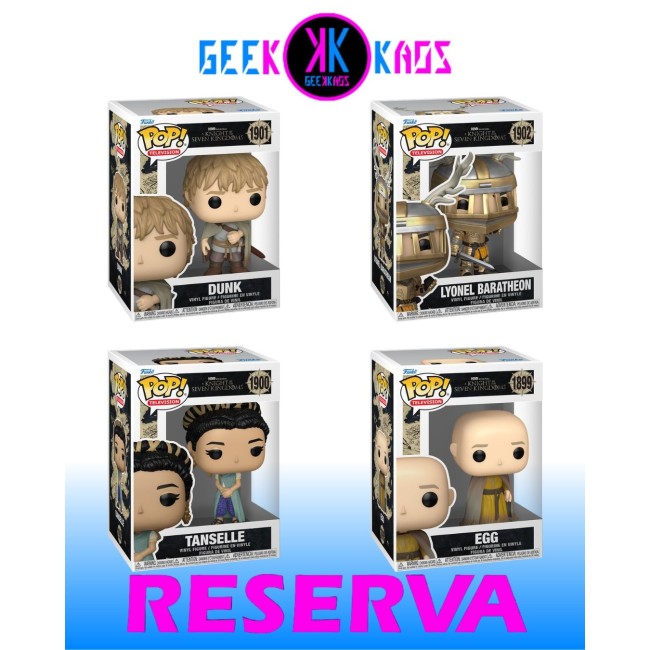 4-PACK - FUNKO POP! A KNIGHT OF THE SEVEN KINGDOM - EGG 1899, TANSELLE 1900, DUNK 1901, LYONEL 1902