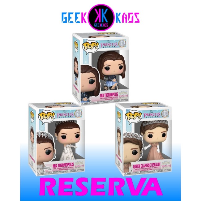 3-PACK - FUNKO POP! THE PRINCESS DIARIES - MIA THERMOPOLIS 1730, QUEEN CLARISSE RENALDI 1731, MIA THERMOPOLIS 1731