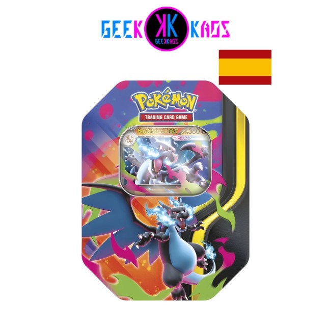 POKEMON TCG - LATA DE MEGA-CHARIZARD X EX - ESPAÑOL