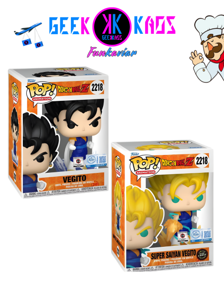 FUNKO POP! - DRAGON BALL Z - VEGITO 2218 (CHALICE PRERELEASE STICKER) ( bundle Regular + chase)