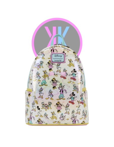 MINI MOCHILA - MICKY & FRIENDS - DISNEY 100 AOP EAR HOLDERS - LOUNGEFLY