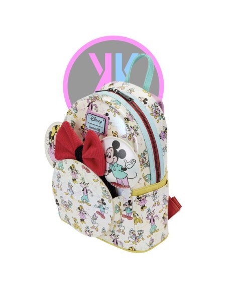 MINI MOCHILA - MICKY & FRIENDS - DISNEY 100 AOP EAR HOLDERS - LOUNGEFLY