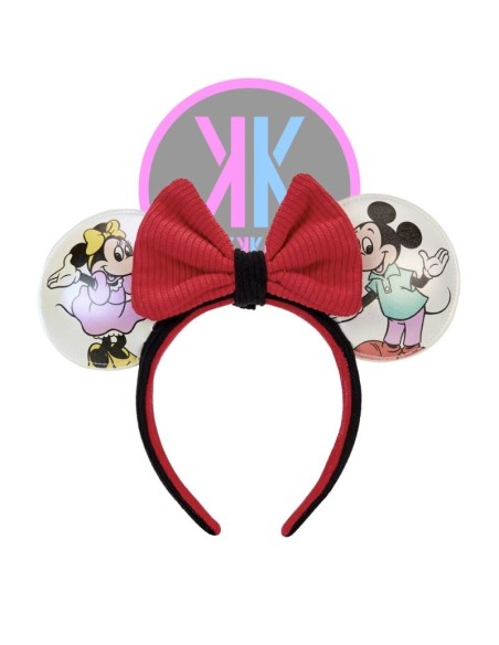 MINI MOCHILA - MICKY & FRIENDS - DISNEY 100 AOP EAR HOLDERS - LOUNGEFLY