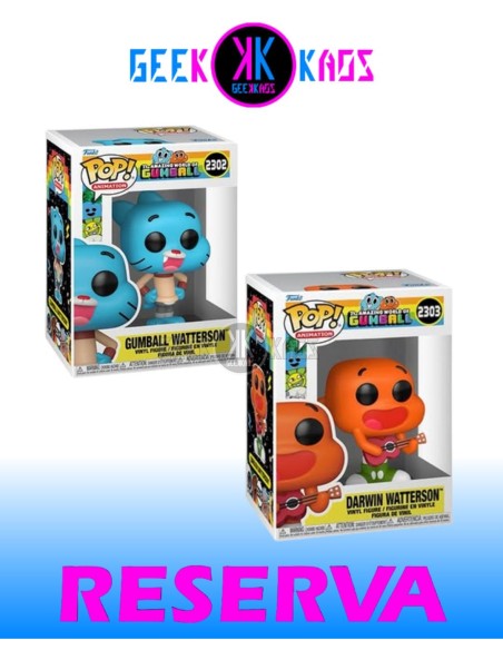 2-PACK - FUNKO POP! - THE AMAZING WORLD OF GUMBALL - GUMBALL WATTERSON 2302, DARWIN WATTERSON 2303