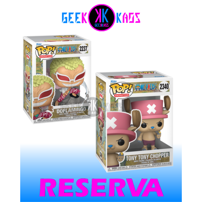 2-PACK - FUNKO POP! - ONE PIECE - DOFLAMINGO 2237, TONY TONY CHOPPER 2340