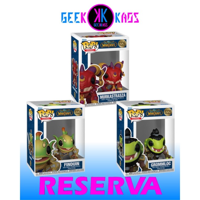 3-PACK - FUNKO POP! - WORLD OF WARCRAFT - FINDUIN 1224, GROMMLOC 1225, MURKASTRASZA 1226
