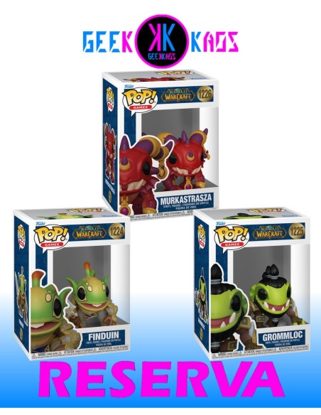 3-PACK - FUNKO POP! - WORLD OF WARCRAFT - FINDUIN 1224, GROMMLOC 1225, MURKASTRASZA 1226