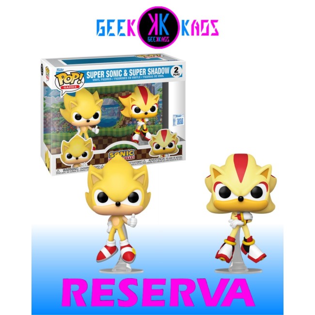 FUNKO POP! - SONIC THE HEDGEHOG - SUPER SONIC & SUPER SHADOW 2-PACK (SE)