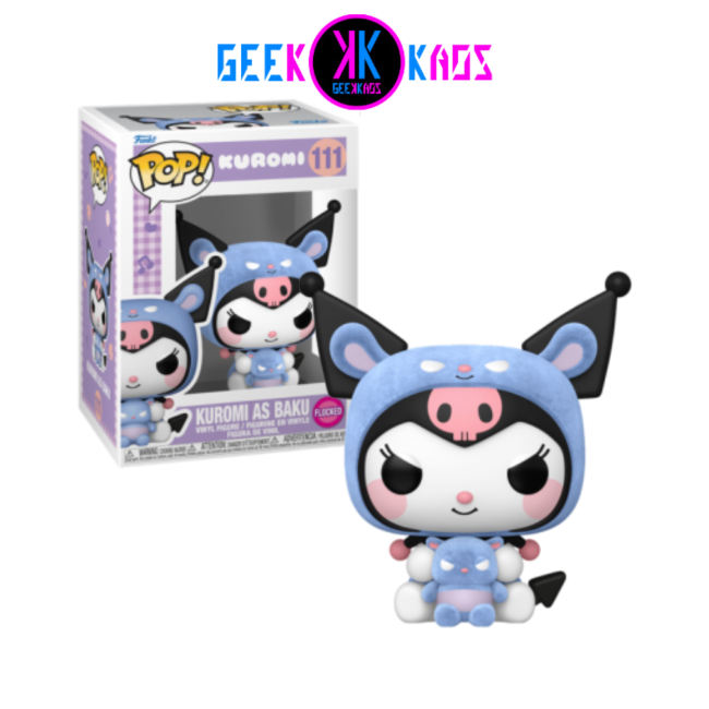 FUNKO POP! - KUROMI - KUROMI AS BAKU 111 (FLOCKED)