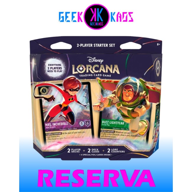 TCG DISNEY LORCANA CHAPTER 12 - WILDS UNKNOWN - 2-PLAYER STARTER SET - INGLES