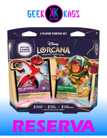 TCG DISNEY LORCANA CHAPTER 12 - WILDS UNKNOWN - 2-PLAYER STARTER SET - INGLES