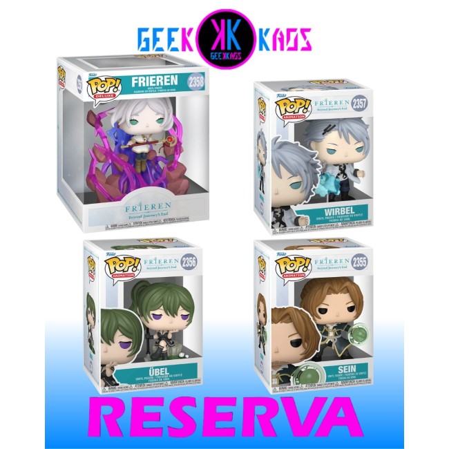 4-PACK - FUNKO POP! - FRIEREN - SEIN 2355, ÜBEL 2356, WIRBEL 2357, FRIEREN 2358