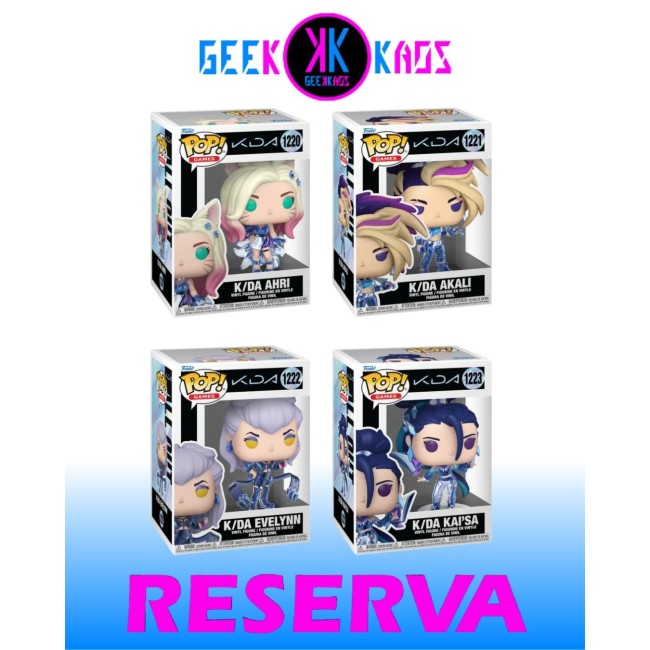 4-PACK - FUNKO POP! - K/DA - K/DA AHRI 1220, K/DA AKALI 1221, K/DA EVELYNN 1222, K/DA KAI´SA 1223