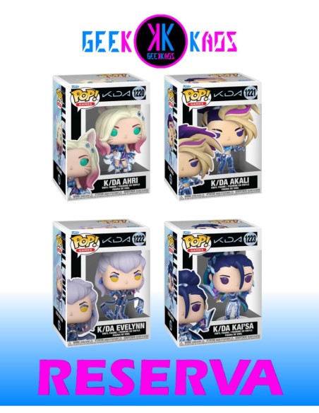 4-PACK - FUNKO POP! - K/DA - K/DA AHRI 1220, K/DA AKALI 1221, K/DA EVELYNN 1222, K/DA KAI´SA 1223