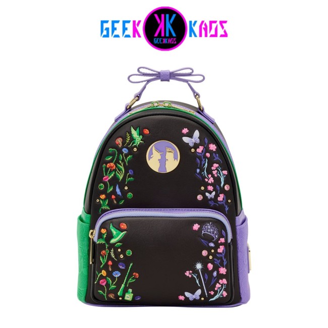 MINI MOCHILA - WICKED - FLORAL AND LACE - LOUNGEFLY