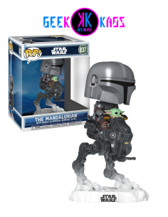 FUNKO POP! - STAR WARS -  THE MANDALORIAN WITH GROGU IN IMPERIAL REMNANT AT-RT 837