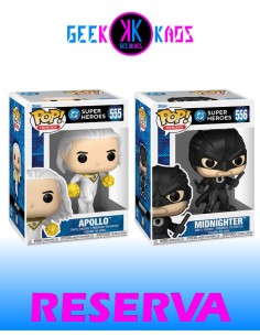2-PACK FUNKO POP! - DC SUPER HEROES - APOLLO 555, MIDNIGHTER 556