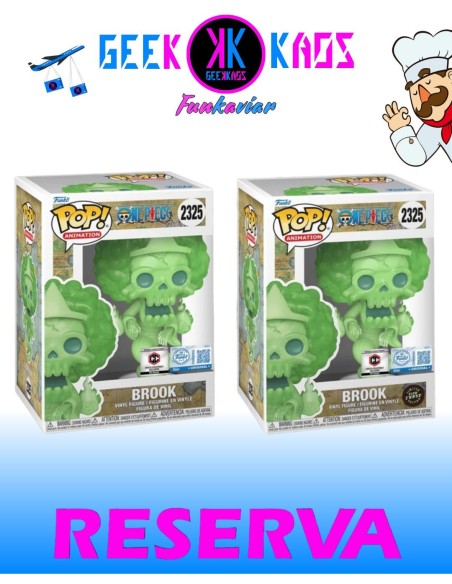 FUNKO POP! - ONE PIECE - BROOK 2325 BUNDLE (CHALICE PRE-RELEASE STICKER)