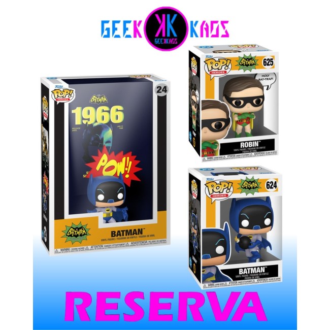 3-PACK - FUNKO POP! BATMAN - BATMAN 624, ROBIN 625, BATMAN 24