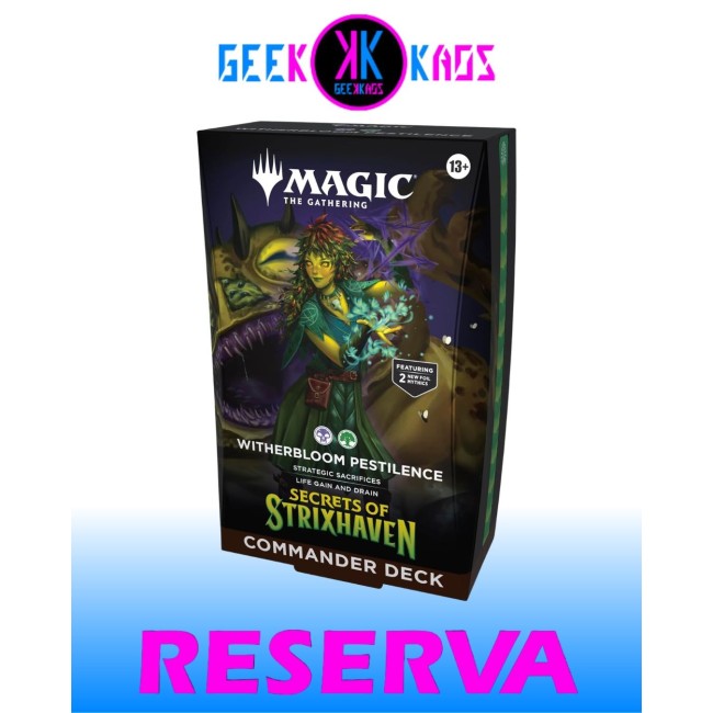 MAGIC: THE GATHERING - SECRETS OF STRIXHAVEN - WHITERBLOOM PESTILENCE COMMANDER DECK - INGLES