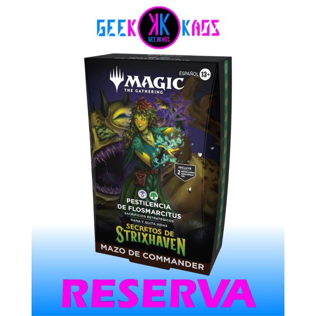 MAGIC: THE GATHERING - SECRETS OF STRIXHAVEN - PESTILENCIA DE FLOSMARCITUS COMMANDER DECK - ESPAÑOL