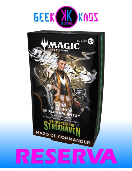 MAGIC: THE GATHERING - SECRETS OF STRIXHAVEN - INFLUENCIA DE PLUMARGENTUM COMMANDER DECK - ESPAÑOL