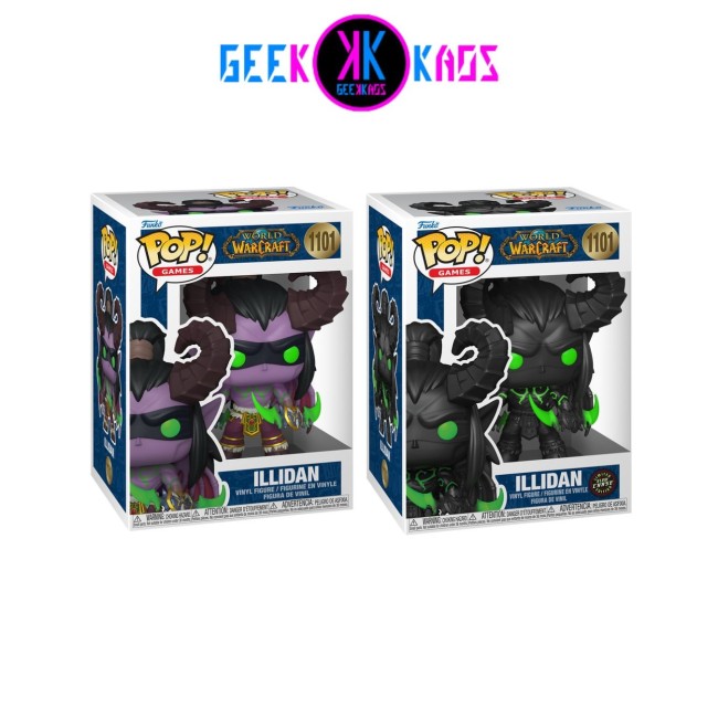 FUNKO POP! - WORLD OF WARCRAFT - ILLIDAN 1101 (BUNDLE REGULAR + CHASE)
