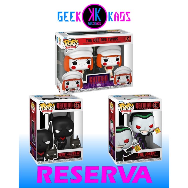 3-PACK - FUNKO POP! - BATMAN BEYOND - BATMAN (TERRY MCGINNIS) WITH ACE 627, THE JOKER 628, THE DEE DEE TWINS (2-PACK)
