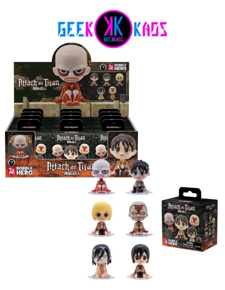 FIGURA MYSTERY - ATTACK ON TITAN - BOBBLE HERO BLIND BOX - YUME TOYS