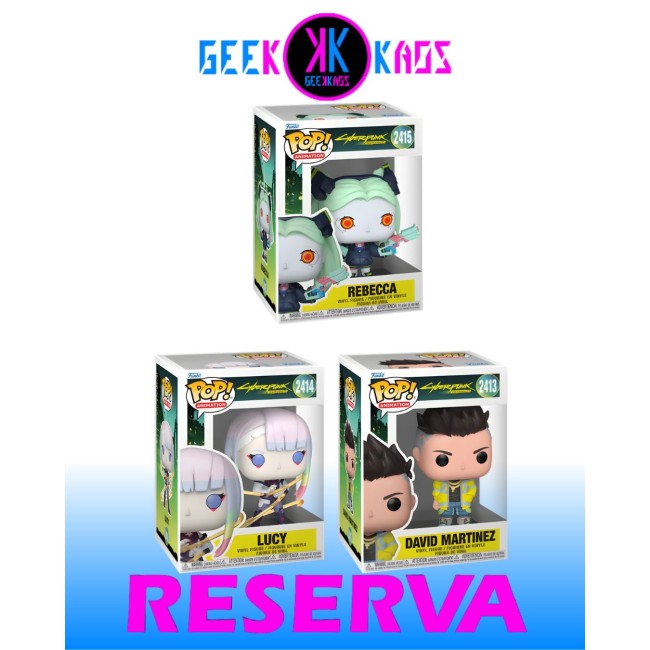 3-PACK - FUNKO POP! CYBERPUNK EDGERUNNER - DAVID MARTINEZ 2413, LUCY 2414, REBECCA 2415