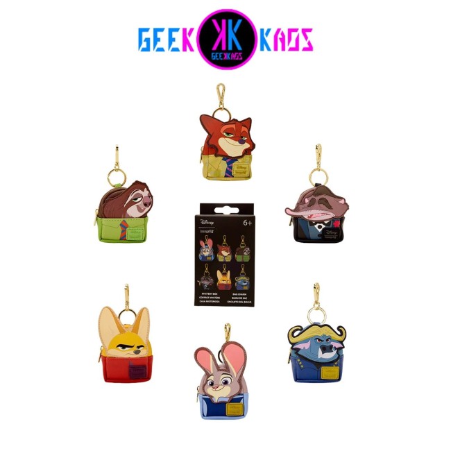 BLIND BOX - ZOOTOPIA - MINI MOCHILA LLAVERO MYSTERY - LOUNGEFLY