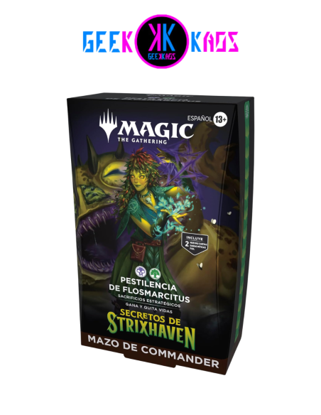 MAGIC: THE GATHERING - SECRETS OF STRIXHAVEN - PESTILENCIA DE FLOSMARCITUS COMMANDER DECK - ESPAÑOL