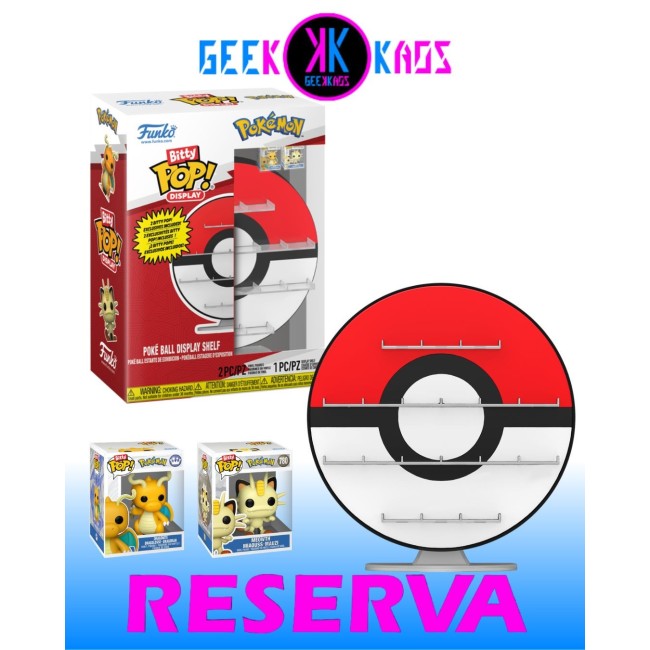 BITTY POP! DISPLAY - POKEMON - POKE BALL (DRAGONITE + MEOWTH)