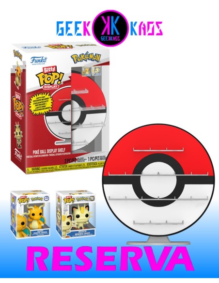 BITTY POP! DISPLAY - POKEMON - POKE BALL (DRAGONITE + MEOWTH)