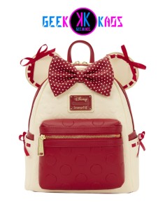 MINI MOCHILA - MINNIE MOUSE - ROCK THE DOTS - LOUNGEFLY