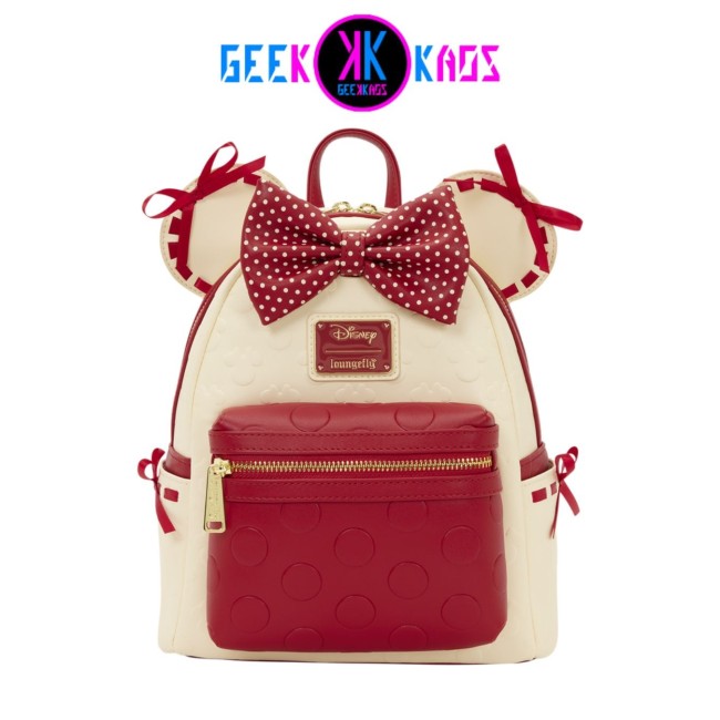 MINI MOCHILA - MINNIE MOUSE - ROCK THE DOTS - LOUNGEFLY