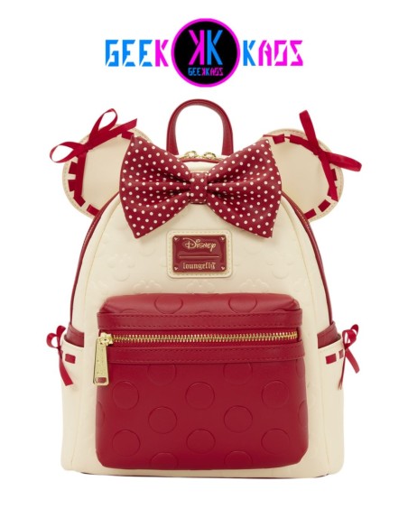 MINI MOCHILA - MINNIE MOUSE - ROCK THE DOTS - LOUNGEFLY